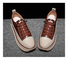 Load image into Gallery viewer, Winter Thich Womans Sneakers Warm Casual Vulcanized Shoes High Platform Boots Lace Up High Top Leather Sneakers Woman High Fashion Thick Soled Sports Walking  Platform Shoes 7CM
