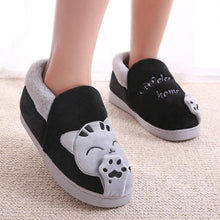 Load image into Gallery viewer, Winter Warm Home Slippers Women Cat Non-Slip Home Shoes Indoor Floor Bedroom Couple Plush House Slippers Comfort Plush Cute House Lucky Cat Warm Indoor Home Shoes
