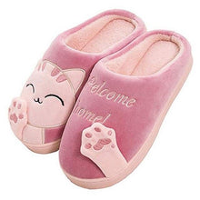 Load image into Gallery viewer, Winter Warm Home Slippers Women Cat Non-Slip Home Shoes Indoor Floor Bedroom Couple Plush House Slippers Comfort Plush Cute House Lucky Cat Warm Indoor Home Shoes
