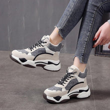 Load image into Gallery viewer, Winter Women's Sneakers Fashion Breathable Casual Running Winter Warm Anti-Slip Soft Sole Warm Fur Lined Winter Womens High Heels Sneakers
