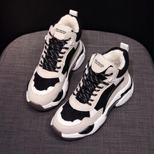 Load image into Gallery viewer, Winter Women's Sneakers Fashion Breathable Casual Running Winter Warm Anti-Slip Soft Sole Warm Fur Lined Winter Womens High Heels Sneakers
