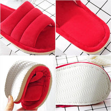 Load image into Gallery viewer, Winter Women Slippers Home Soft Slippers Flip Flops Plush Warm Hotel Sandals Anti Skid Bedroom Memory Foam Slippers Comfy Slip-On House Shoes With Anti-Skid Sole
