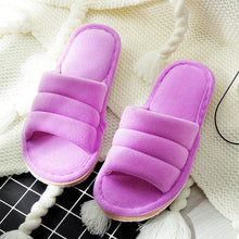 Load image into Gallery viewer, Winter Women Slippers Home Soft Slippers Flip Flops Plush Warm Hotel Sandals Anti Skid Bedroom Memory Foam Slippers Comfy Slip-On House Shoes With Anti-Skid Sole
