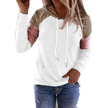 Load image into Gallery viewer, Winter Women’s Fashion Casual Sweatshirts Long Sleeve Hooded Pullover Loose Block Color Pockets Sweatshirts
