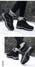 Load image into Gallery viewer, Winter Womens Mens Boots Plush Leather Waterproof Climbing Hunting Shoes Unisex Lace-up Outdoor Warm Hiking Boot Warm Ankle Cushionable Non-Slip Fashion Booties For Outdoor Walking
