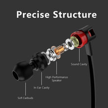 Load image into Gallery viewer, Wired in-Ear Headphones With Tangle-Free Cord Noise Isolating Bass Driven Sound Metal Earphones Carry Case Ear Bud Tips In-ear Earphone  Super Bass Sound Sport Headset With Mic for Phones Ear Phone For Women 3.5mm
