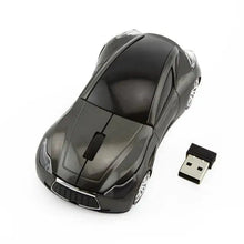 Load image into Gallery viewer, Wireless Black Sports Car USB Mouse Design Computer 1600 DPI Mouse Mini Ergonomic Gaming Mouse For Laptop And Computer 2.4Ghz
