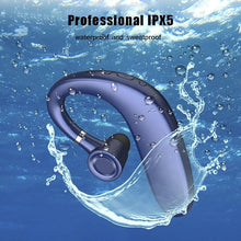 Load image into Gallery viewer, Wireless Blue Earhook Bluetooth Headphones Business Office Bluetooth 5.0 Over Ear Earphone Stereo Single Earbud With Mic HiFi Headphone Single Ear Headset Super Long Standby Noise Reduction Earpiece Compatible With Smartphones
