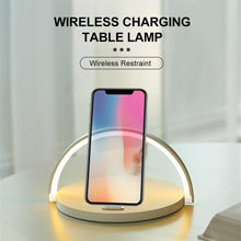Load image into Gallery viewer, Wireless Charger LED Night Light Table Lamp Adjustable Angle Charging for iPhone Samsung Huawei Xiaomi Touch Switch Phone Holder Decorative Table Lamp Cute Study Lamps for Bedroom Décor

