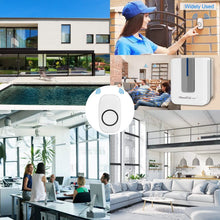 Load image into Gallery viewer, Wireless Doorbell Rings 1000FT with 1 Plug Receiver Chimes

