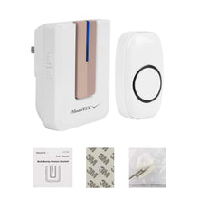 Load image into Gallery viewer, Wireless Doorbell Rings 1000FT with 1 Plug Receiver Chimes
