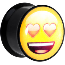 Load image into Gallery viewer, 5/8 Licensed Heart Eyes emoji Acrylic Double Flare Plug Set
