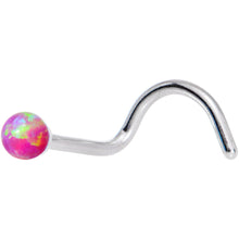 Load image into Gallery viewer, Multi Color 2.5mm Synthetic Opal Ball Left Nose Screw 4 Pack Set
