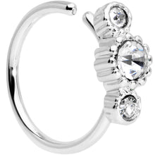 Load image into Gallery viewer, 20G 5/16 Clear CZ Gem Fashion Fusion Seamless Circular Ring
