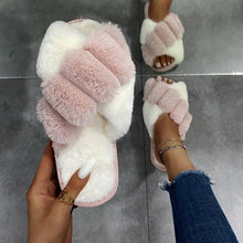 Load image into Gallery viewer, Woman Bedroom Winter Slippers Warm Home Slippers Women Shoes Indoor House Slippers Comfy House Shoes Slip On Memory Foam Bedroom Slippers Indoor Home Shoes

