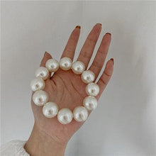 Load image into Gallery viewer, Woman Big Pearl Hair Ties Fashion Korean Style Hairband Scrunchies Girls Ponytail Holders Rubber Band Hair Accessories Ponytail Holder Accessories for Women And Girls
