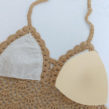 Load image into Gallery viewer, Woman Bikini Top Crochet Knit Separate Female Women Comfortable Beach Crochet Crop Summer Halter Tank Top Beach Knit  Bra Beachwear Plus Size Bathing Suits Summer Beach Crochet Crop Tank Top
