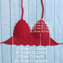 Load image into Gallery viewer, Woman Bikini Top Crochet Knit Separate Female Women Comfortable Beach Crochet Crop Summer Halter Tank Top Beach Knit  Bra Beachwear Plus Size Bathing Suits Summer Beach Crochet Crop Tank Top
