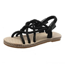 Load image into Gallery viewer, Woman Shoes Braided Rope With Traditional Casual Style And Simple Creativity Fashion Sandals Comfortable Summer Sandal With Arch Support Waterproof Comfy Sandals For Travel Beach
