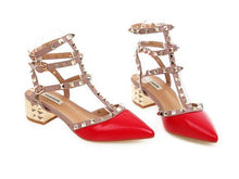 Load image into Gallery viewer, Woman Summer High Heels Valentine Pointed Toe Shoes For Women Luxury Heels For Women Sandals Strappy Heels Closed Toe Pointy Heels With Adjustable Strap
