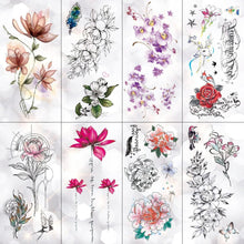 Load image into Gallery viewer, Womans Rose Flower Waterproof Temporary Tattoo Sticker For Arm Body Gorgeous Girls Tattoos
