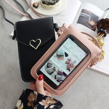Load image into Gallery viewer, Women  Bag Shoulder Transparent Bag Card Holders Girl  Handbag Ladies PU Leather Clutch Phone Wallets Purse

