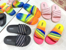 Load image into Gallery viewer, Women Beach Rubber Slippers Shoes Woman Flip Flops Rhinestone Sildes Candy Sandals Outdoor Flats Cute Sandals For Women Casual Summer Women Comfort Slip-On Sandal
