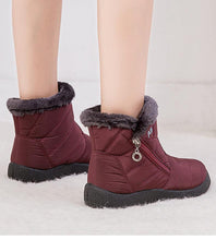 Load image into Gallery viewer, Women Boots Fashion Waterproof Snow Boots For Winter Casual Lightweight Ankle Warm Winter Boots Fur Lined Warm Ankle Boots Slip On Waterproof Shoes Comfortable Soft Design For Female
