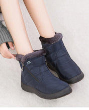 Load image into Gallery viewer, Women Boots Fashion Waterproof Snow Boots For Winter Casual Lightweight Ankle Warm Winter Boots Fur Lined Warm Ankle Boots Slip On Waterproof Shoes Comfortable Soft Design For Female
