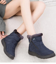 Load image into Gallery viewer, Women Boots Fashion Waterproof Snow Boots For Winter Casual Lightweight Ankle Warm Winter Boots Fur Lined Warm Ankle Boots Slip On Waterproof Shoes Comfortable Soft Design For Female
