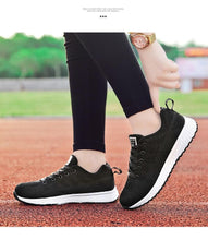 Load image into Gallery viewer, Women Casual Fashion Breathable Walking Mesh Lace Up Flat Sneakers Running Summer Sports Sneakers Fashion Casual Shoe Breathable Mesh Design

