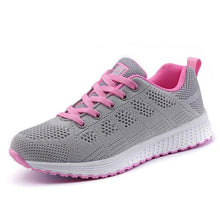 Load image into Gallery viewer, Women Casual Fashion Breathable Walking Mesh Lace Up Flat Sneakers Running Summer Sports Sneakers Fashion Casual Shoe Breathable Mesh Design
