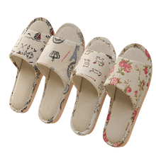 Load image into Gallery viewer, Women Casual Floral Indoor Home Slippers Flower Soft Slippers Spring Autumn Flip Flops Slides Slippers Cozy Casual Footwear Cloth Slippers Open Toe Low-Top Flat Slipper Indoor House Slippers
