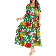 Load image into Gallery viewer, Women Casual Loose Bohemian Floral Dress

