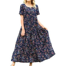 Load image into Gallery viewer, Women Casual Loose Bohemian Floral Dress

