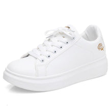 Load image into Gallery viewer, Women Casual New Spring Sneakers Fashion Embroidered White Sneakers Breathable Flower Lace-Up Leather Casual Sports Flat Low Top Sneaker
