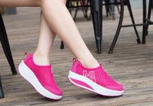 Load image into Gallery viewer, Women Casual Sneakers Sport Fashion Height Increasing Woman Breathable Air Mesh Sneakers Platform Tennis Walking Sneakers Comfortable Lightweight Casual Fitness Shoes
