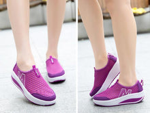 Load image into Gallery viewer, Women Casual Sneakers Sport Fashion Height Increasing Woman Breathable Air Mesh Sneakers Platform Tennis Walking Sneakers Comfortable Lightweight Casual Fitness Shoes
