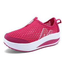Load image into Gallery viewer, Women Casual Sneakers Sport Fashion Height Increasing Woman Breathable Air Mesh Sneakers Platform Tennis Walking Sneakers Comfortable Lightweight Casual Fitness Shoes
