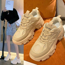 Load image into Gallery viewer, Women Chunky Sneakers Casual Vulcanized Woman High Platform Sneakers Lace Up White Sneakers White Shoes Autumn Winter Fashion Platform High Quality Sneakers

