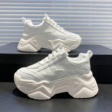 Load image into Gallery viewer, Women Chunky Sneakers Casual Vulcanized Woman High Platform Sneakers Lace Up White Sneakers White Shoes Autumn Winter Fashion Platform High Quality Sneakers
