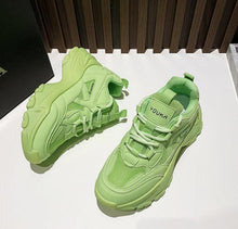 Load image into Gallery viewer, Women Chunky Sneakers Casual Vulcanized Woman High Platform Sneakers Lace Up White Sneakers White Shoes Autumn Winter Fashion Platform High Quality Sneakers
