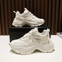 Load image into Gallery viewer, Women Chunky Sneakers Casual Vulcanized Woman High Platform Sneakers Lace Up White Sneakers White Shoes Autumn Winter Fashion Platform High Quality Sneakers
