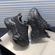 Load image into Gallery viewer, Women Chunky Sneakers Casual Vulcanized Woman High Platform Sneakers Lace Up White Sneakers White Shoes Autumn Winter Fashion Platform High Quality Sneakers
