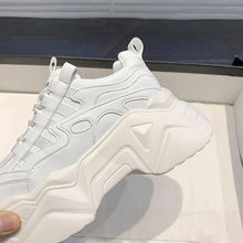 Load image into Gallery viewer, Women Chunky Sneakers Casual Vulcanized Woman High Platform Sneakers Lace Up White Sneakers White Shoes Autumn Winter Fashion Platform High Quality Sneakers
