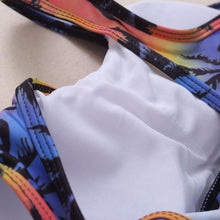 Load image into Gallery viewer, Women Crop Top Swimsuit High Waist Shorts Floral Bikini Beach Swimwear Beachwear New  Women's Halter High Waist Bikini Two Piece Swimsuits Matching Soft Bathing Suits
