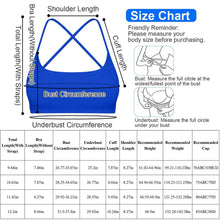 Load image into Gallery viewer, Women Cross Back Sport Bras Padded with Removable Pads Thin Straps
