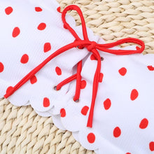 Load image into Gallery viewer, Women Dot Bikini Women Two Piece Swimsuit Women's Bikini Set Swimsuit Micro Strapless 2 Piece Bathing Suit Tie Side Bikini Bottoms Push Up Swimwear Bathing Suit Beach Wear Swimming Suit
