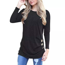 Load image into Gallery viewer, Women Elegant Long Sleeve Round Neck Loose Blouse Tops
