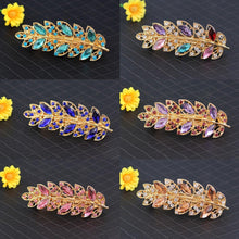 Load image into Gallery viewer, Women Fashion Rhinestone Horsetail Hairpin Spring Clip Ladies Luxury Jewelry Crystal Side Clip Gorgeous Ponytail Holder Hair Accessories For Women
